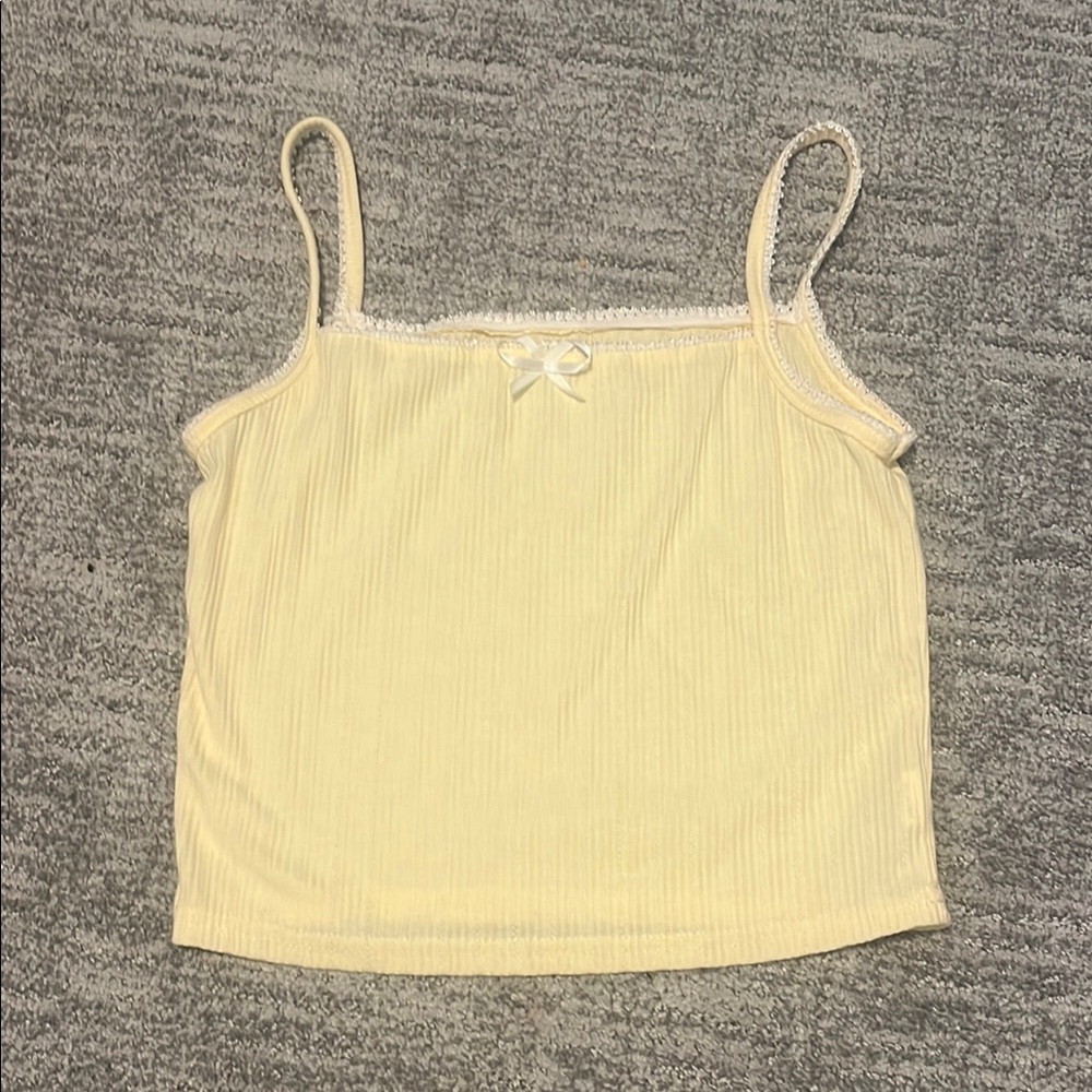 Amazon Yellow Crop Camisole Top